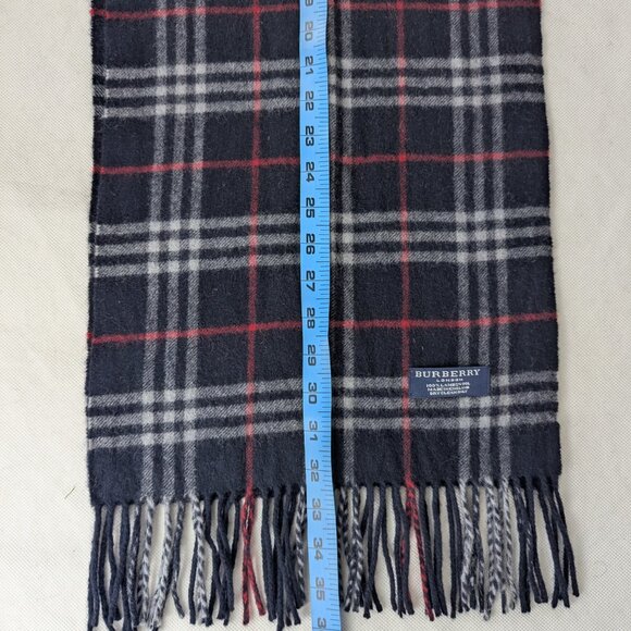 Authentic Pre-Owned Burberry Lambswool Scarf Blue – Unisex Check – Premium Wrap - Picture 6 of 7